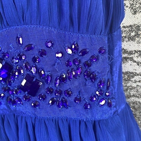 Divided by H&M Royal blue sleeveless pleated mini dress size 8 - Picture 9 of 15